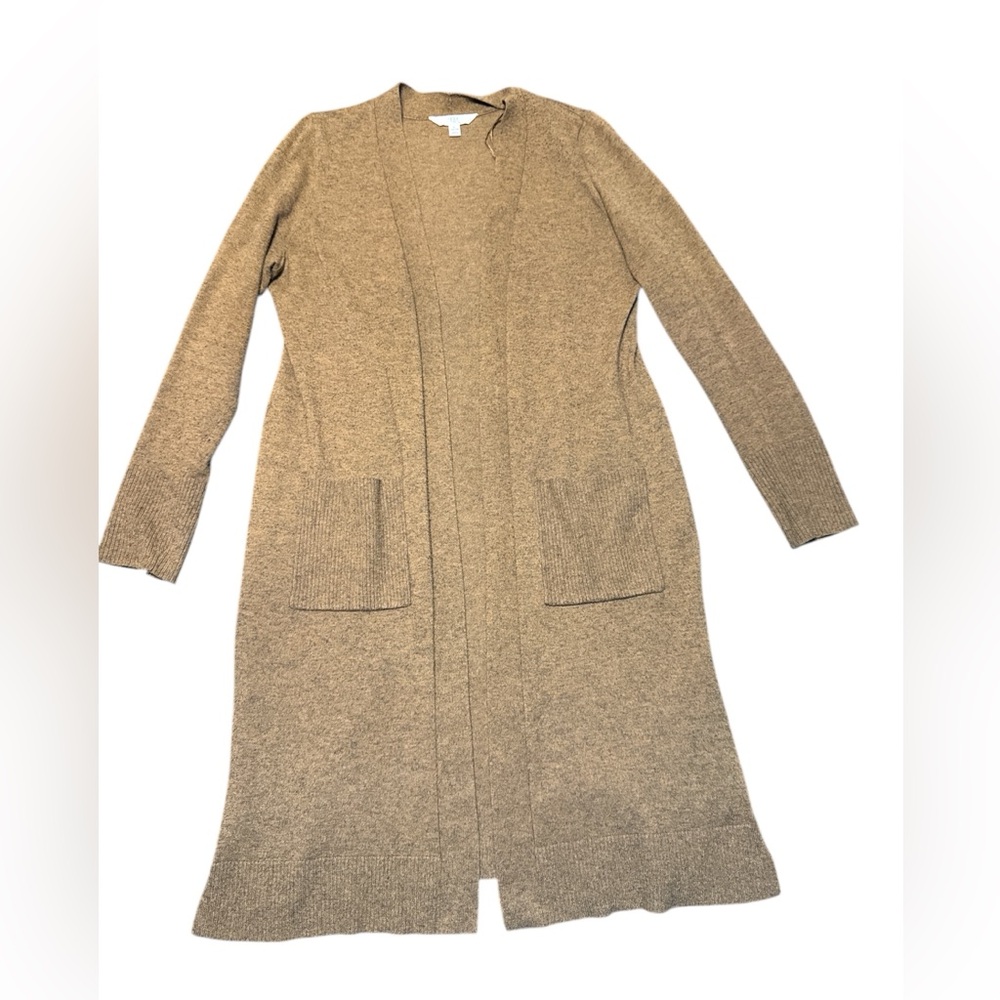Time And Tru Brown Open Cardigan/Duster - Women’s Size Large L